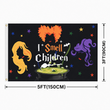 Halloween Flag Outdoor Magic Themed Halloween Yard Flag 3x5 Ft, Spooky Witch Magic Decorative Garden Banner for Outdoor Yard Lawn Porch