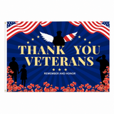 Veterans Flag 3x5 Ft Outdoor, Thank You Veterans Patriotic Flag, American Veteran Banner for Yard, Garden, Porch Decor