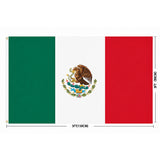 3x5 FT Double‑Sided Mexico National Flag, Heavy‑Duty Polyester Mexican Flag with Canvas Header, 4‑Row Stitched Hem and Rust‑Proof Brass Grommets for Outdoor