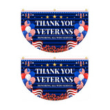 Veteran Flag Outdoor Memorial Day Flags 1.5 x 3 ft Thank You Veteran Patriotic Flag Bunting Non Pleated Fan American Military Banner for 4th of July Yard 250th Anniversary Garden Outdoor (2Pcs)