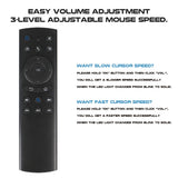 G20BTS Air Mouse Remote, Bluetooth 5.0, 6‑Axis Gyroscope Motion‑Sensing Wireless Remote Control for Android TV Box, Smart TV, Projector