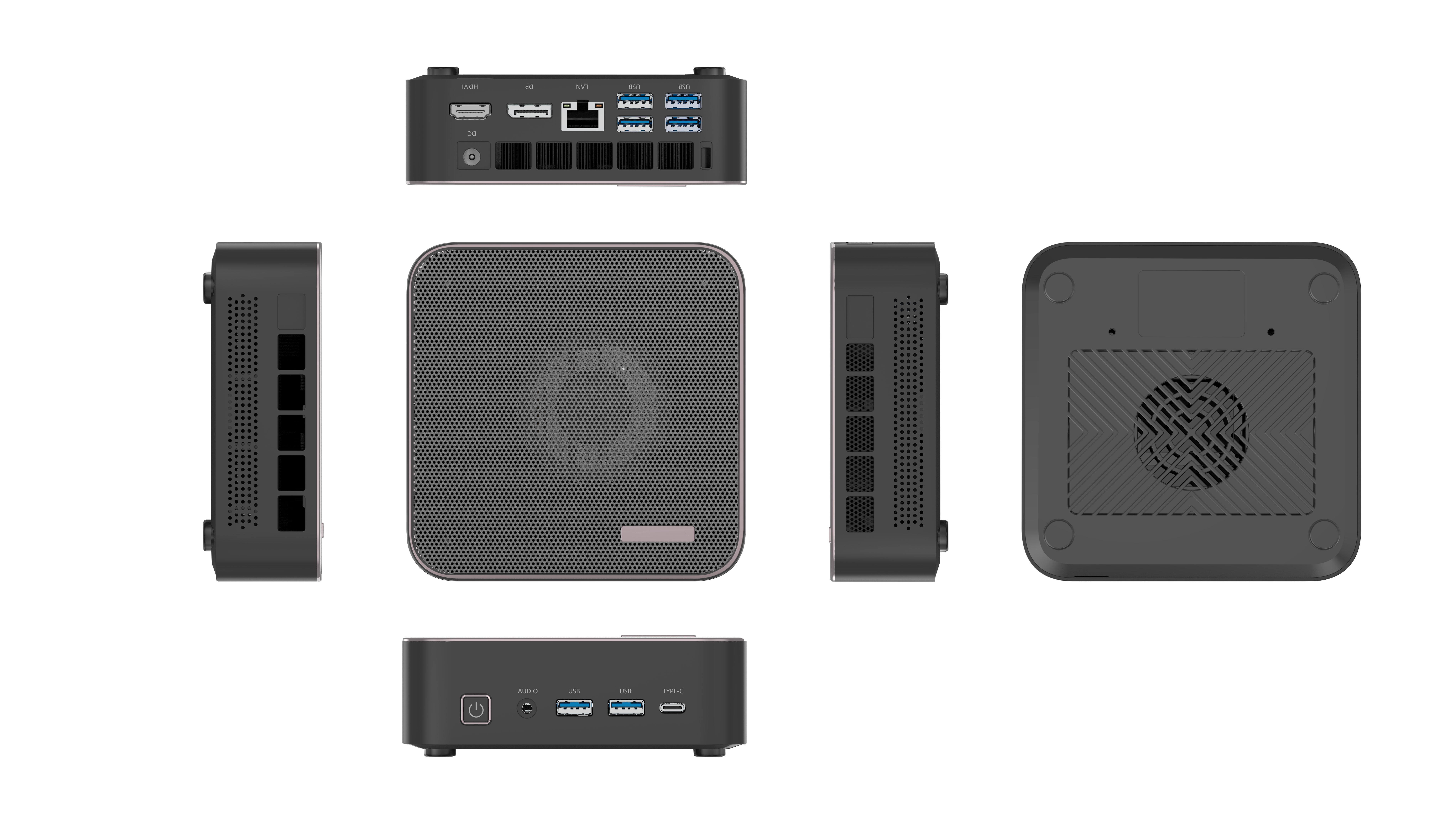 E3A Mini Desktop Computer Support Customized LOGO Windows 11 Pro OS 4K Gaming Mini PC